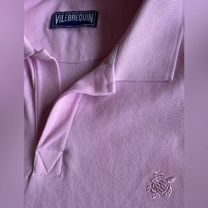 VILEBREQUIN 🇫🇷 Men’s Pink All Cotton Pique Short Sleeve Polo Shirt - Size MED